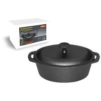 Кастрюля 3,9л "УТЯТНИЦА" D28см чугунная овальная  Кастрюля 3,9л "УТЯТНИЦА" D28см чугунная овальная