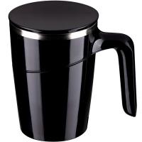 Термокружка-непроливайка 0,470л Magnifik с присоской нерж. сталь черный 106039 /12шт/Leonord 