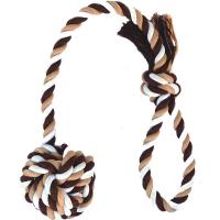 Игрушка для собак крупных пород Аппорт Канат веревочный с мячом /C2281 Игрушка для собак крупных пород Аппорт Канат веревочный с мячом /C2281
