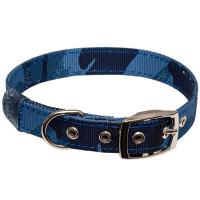 Ошейник капрон 30мм"Камуфляж"47-57см синий/20130003-06/Каскад