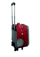 Рюкзак-переноска д/животн.панор.вид на колесах телеск.ручка 20x34x50см иск.кожа красный/Рск15к/