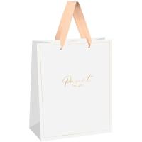 Пакет подарочный 33*42*12см "White elegance" фольга матовая ламинация MESHU /Рельеф