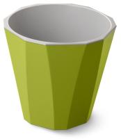 Кашпо Палермо 1,8л оливковый с вставкой С316ОЛВ /20шт/Мартика