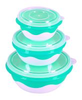 Набор мисок Матрешка (3шт) мятный 03064 /20шт/Арз