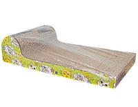 Когтеточка гофрокартон площадка с мячиками с мятой 46*23*11см