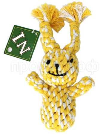 Игрушка с Грейфер в форме зайца желт-бел. 23см/ГР12057/жел/Евро