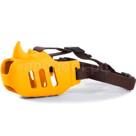 Намордник Носорог S длина носа 6,5см обхват носа 23-27см НН-22 желтый