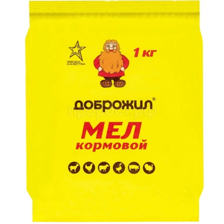 Мел кормовой ДОБРОЖИЛ 1 кг