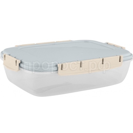 Контейнер д/пищ.прод. Barberry 1,3л прямоугольный с зажимом трюфель SE2246 /12шт/ПР