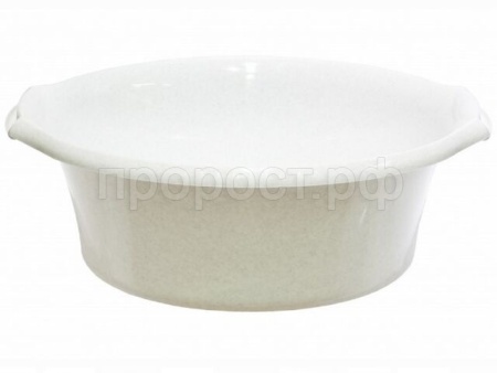 Таз 12л Водолей круглый мрамор