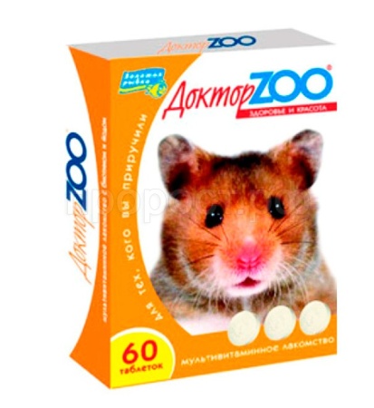 Витамины Доктор ZOO для грызунов 60 таблеток