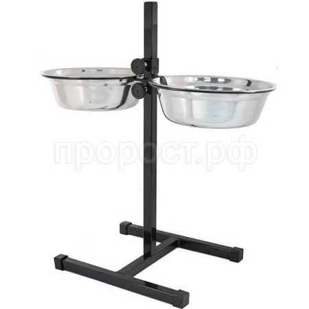 Миска метал на рег. подставке с фикс. 2*360мл 20см КТ-1420рл/ЗР
