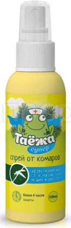 Комары Таежа спрей от комаров (15% до 4час) 100мл 16шт