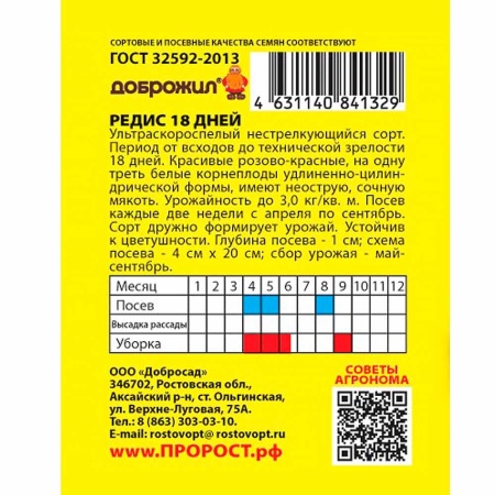 Редис 18 дней 2г Редис 18 дней 2г