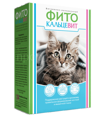 Витамины для кошек Фитокальцевит 250гр