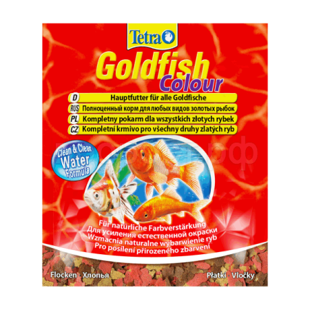 Корм для рыб Tetra Goldfish Colour пакет 12 гр хлопья для яркости окраса золотых рыбок