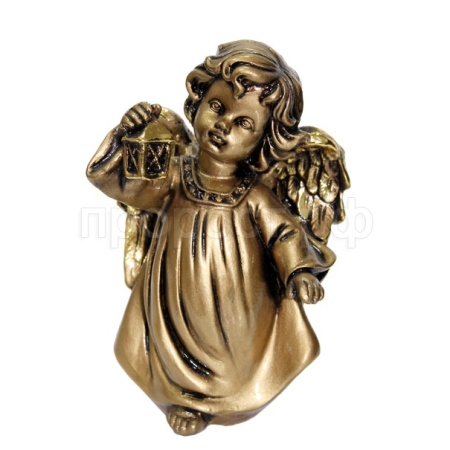 Ангел с фонариком L11W8H15см сусальное золото 626442/А030