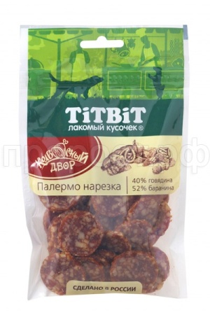 Лакомство для собак  Нарезка Палермо Колбасный двор 80гр 021972