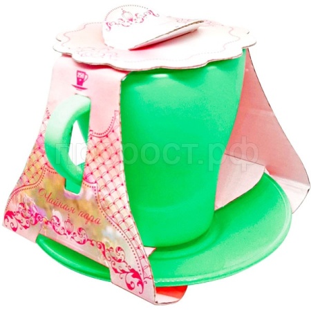 Чайная пара Апрель салатовый /2649-Н7 /9шт/ДК