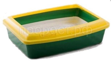 Туалет для кошек глубокий полный комплект зеленый ВАКА  Туалет для кошек глубокий полный комплект зеленый ВАКА