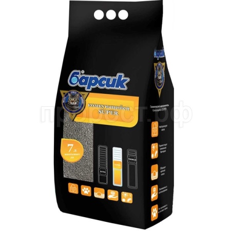 Наполнитель Барсик SUPER комкующийся 7л