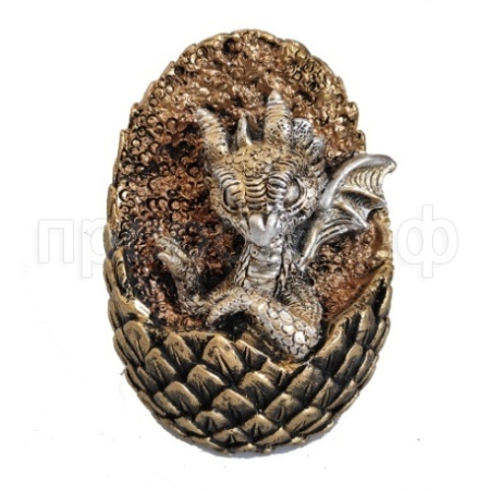 Копилка Дракон в яйце (золото+серебро) L11,5W10H10 716394/SK233