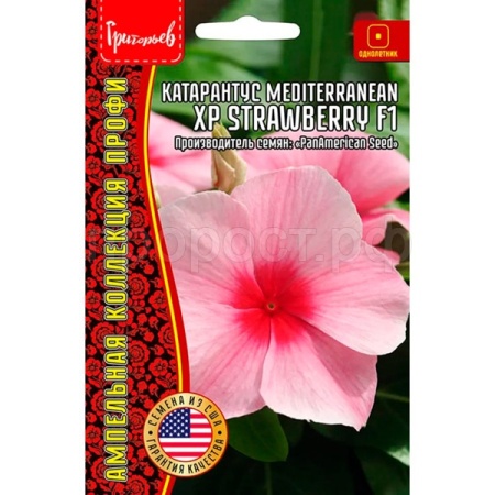 Редкие растения Катарантус Mediterranean XP Strawberry F1 5шт 