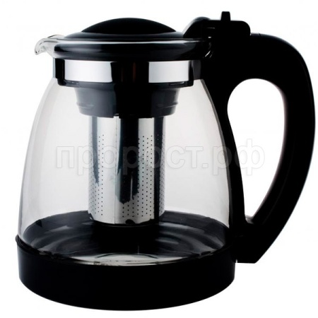 Чайник заварочный 2л Кувшин SY черный сито метал. AST-006-SY-20TBL