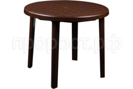 Стол круглый d 90см коричневый 05535 /Милих