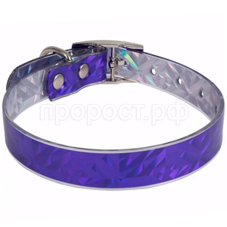 Ошейник синтетик 20мм Синий 30-40см/51320018/Каскад