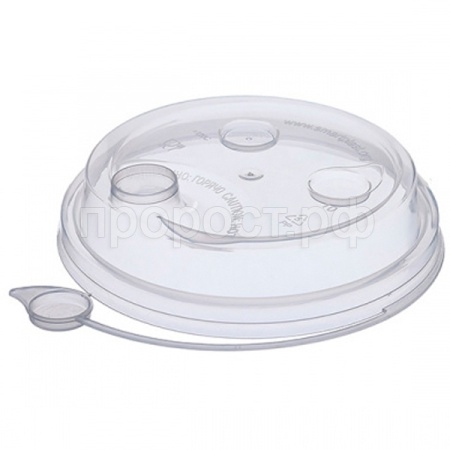 Крышка с питейником "Bubble Cup" d90 (50шт) ПП прозрачный /20шт/ АУ