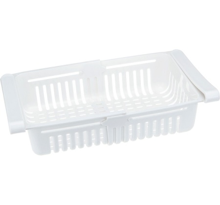 Органайзер для холодильника 21*48*32см раздвижной белый М1583