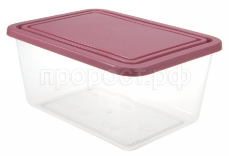 Контейнер д/продуктов 0,8л прямоуг. ягодный М1451 /5шт/40шт/М-пласт