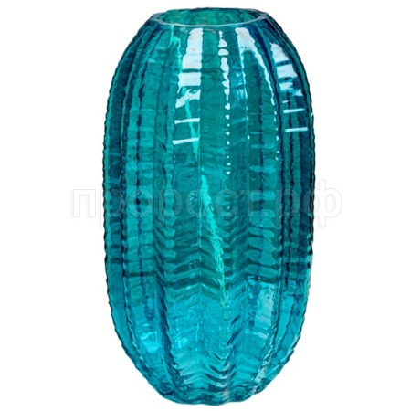Ваза д/цветов Плиссе большая бирюза стекл. /1902-Н5 /1шт/ДК Ваза д/цветов Плиссе большая бирюза стекл. /1902-Н5 /1шт/ДК