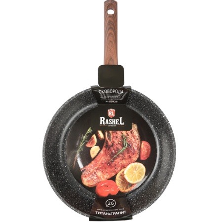 R-10426 Сковорода-сотейник литая D26 с антипр. покр. индук. дно черный гранит /12шт/ Маруся   R-10426 Сковорода-сотейник литая D26 с антипр. покр. индук. дно черный гранит /12шт/ Маруся