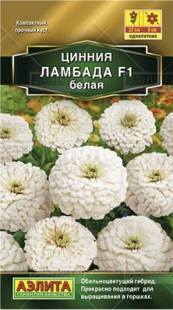 Аэлита Цинния Ламбада F1 белая 12шт
