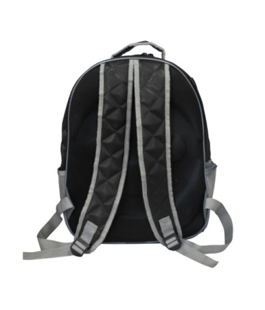 Рюкзак-переноска д/животн.с панор.видом вентил.отверст.28x33x41см иск.кожа черный/Рп033ч/Евро