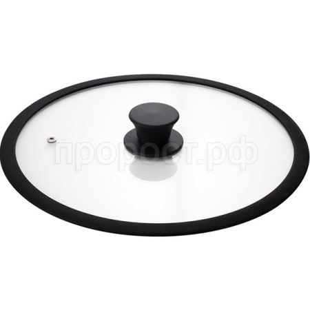 Крышка закал. стекло C-type Cappello-c D26см силикон.обод 003662 /12шт/Mallony