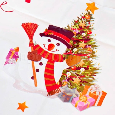 Скатерть 137*160 "Амарант НГ" Сюрприз без отделки 0503(WF-3595D)/Перспектива