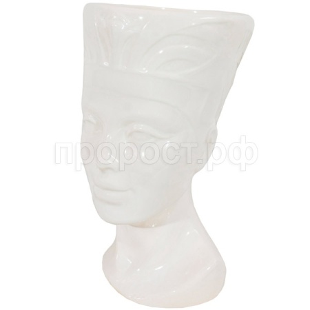 Ваза Голова Нефертити белый 24,5см