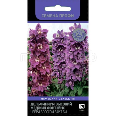 Поиск Дельфиниум высокий Мэджик Фонтэйнс Черри Блоссом Вайт Би 10шт