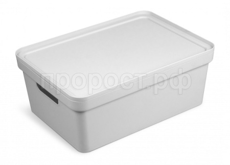 Ящик(коробка) д/хранения Фортуна 38*28*15см светло-серый С746ССЕР /6шт/Мартика