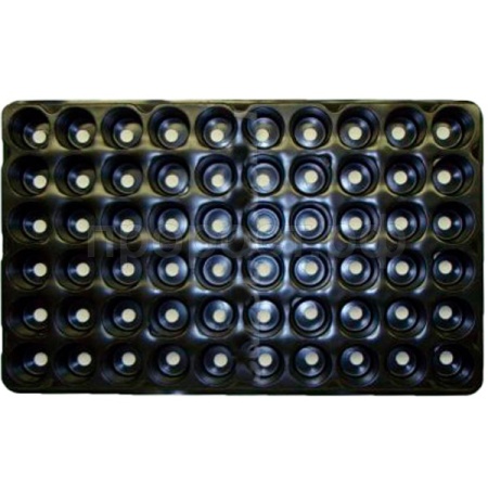 Кассета д/рассады б/п 60 ячеек квадр 70мл /52*31*5см /лист 0,7/100шт/ А