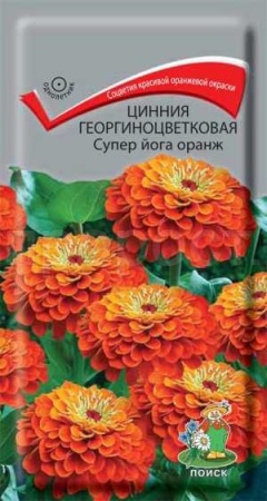 Поиск Цинния георгиноцветковая Супер йога оранж 0,4г