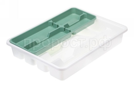 Лоток-вкладыш для столовых приборов 2-х уровневый фисташковый М1146 
