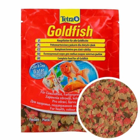 Корм для рыб Tetra Goldfish пакет 12 гр хлопья для золотых рыбок