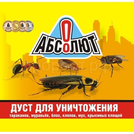 Дуст Абсолют от муравьев, тараканов, блох 100г  АДП100 Дуст Абсолют от муравьев, тараканов, блох 100г  АДП100