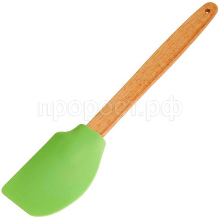 Лопатка силиконовая 29,5*5,5см зеленый AK-6080S /200шт/ Alpenkok 