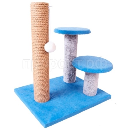 Когтеточка столбик 2 гриба джут 35х32х40см 7 SS=809 СТМ-10