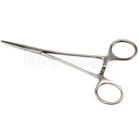 Зажим кровоостанавливающий 152мм З-62-1 прямой "Москит" Зажим кровоостанавливающий 152мм З-62-1 прямой "Москит"